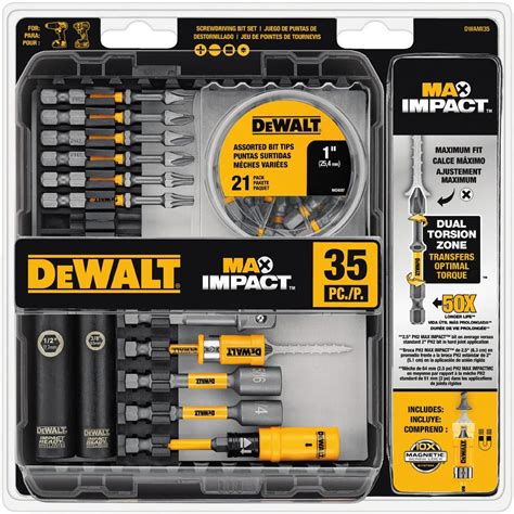 Dewalt Max Impact Bit Set 35 Piece Dewalt Dewalt Power Tools