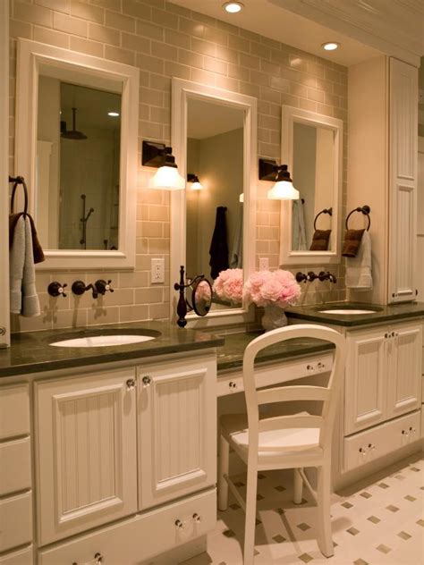 For example, a wood vanity can make a bathroom feel warm and can also feature a really nice. Makeup Vanity - Dressing Table | HGTV