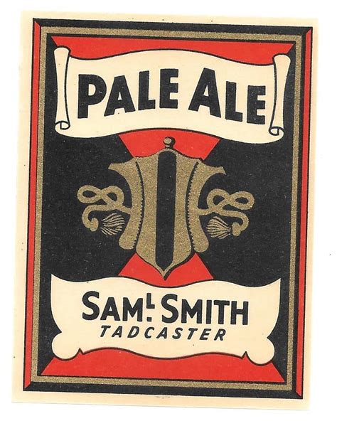 Smith Sam Pale Ale 87mm Tall British Beer Labels