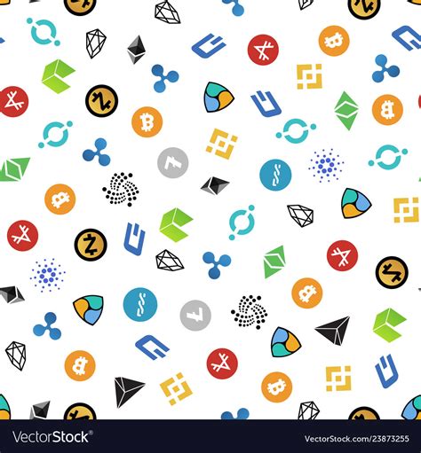 To receive your $25 usd bonus, your referee must download the crypto.com app and stake a minimum of 5,000 cro for a premium crypto.com visa card. Cryptocurrency seamless pattern crypto currency Vector Image