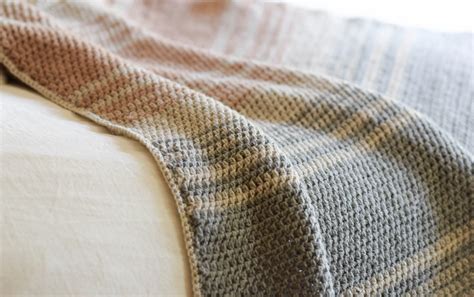 Modern Striped Crochet Blanket Pattern Weave Crochet