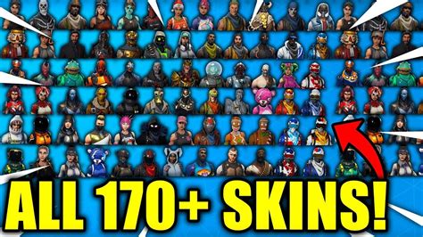 Every Skin In All Of Fortnite All 170 Fortnite Skins Showcased