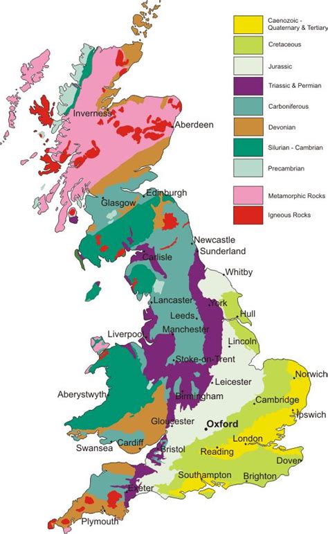 Interactive Uk Map Of Geologic Time Eras Of Exposed Base