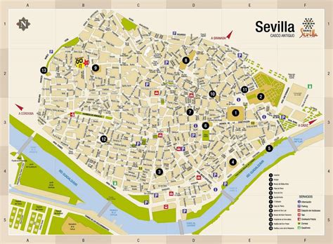 Free Street Map Of Seville Spain Map Of Free Street Map Of Seville