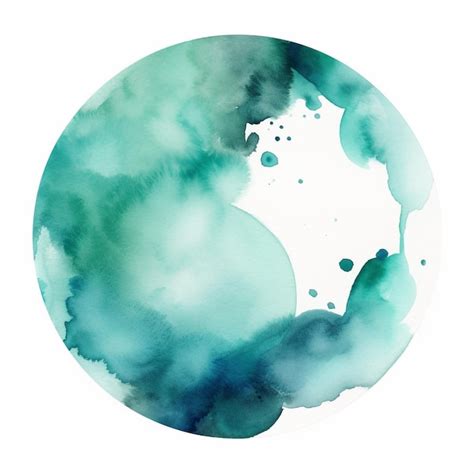 Premium Ai Image Abstract Minimalist Watercolor Circle On A White