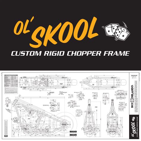 Custom Chopper Rigid Frame Blueprints Ol Skool Design Ebay