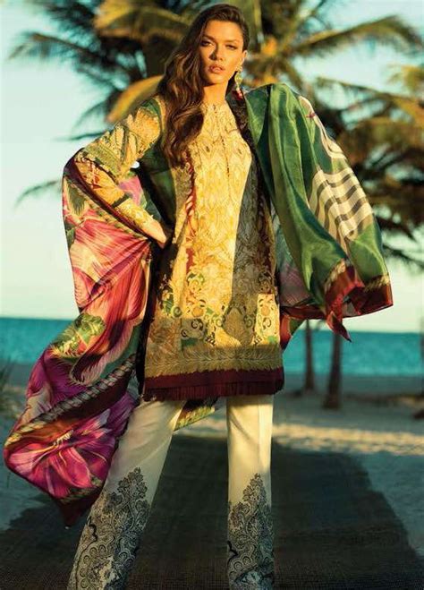 Faraz Manan Embroidered Lawn Unstitched 3 Piece Suit Fm18l 09 Spring