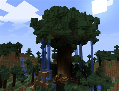 Paint the base and platform. Giant Tree Minecraft Project