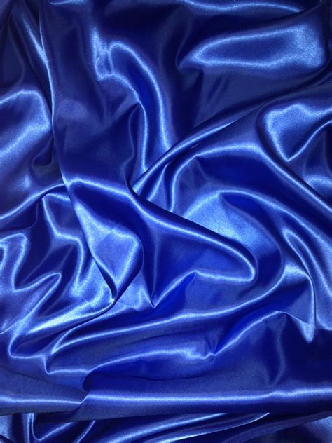 Royal Blue Silky Polyester Satin Fabric58 Wide 147cm Etsy