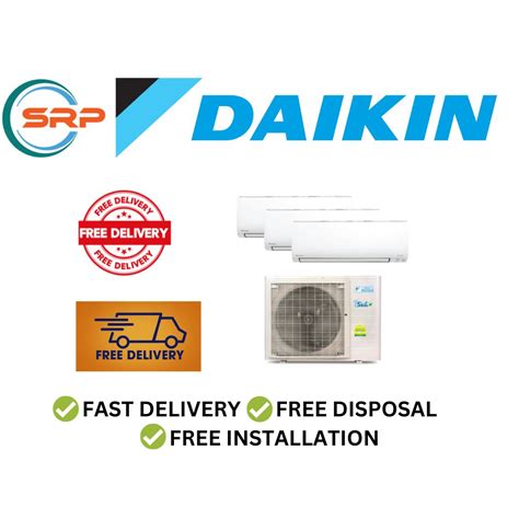 DAIKIN System 3 Ismile Series R32 Gas 9000BTU X 3 5 Ticks Shopee