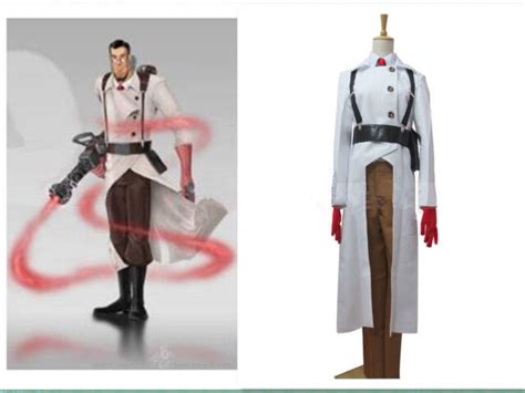 Hot！ Team Fortress 2 Medic Suit Uniform Game Cosplay Costume Ffg1179