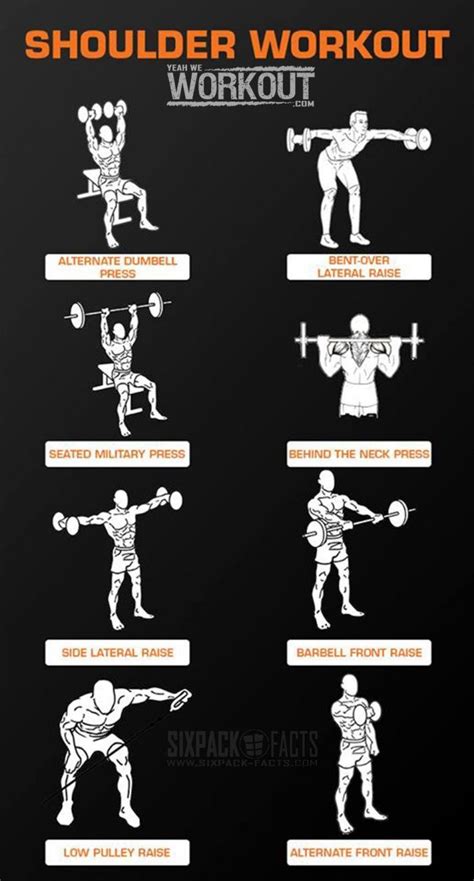 Shoulder Workout Training Healthy Fitness Routine Arms Back Ab Yeah
