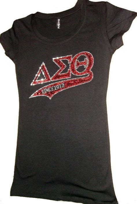 Sorority Delta Sigma Theta Rhinestone Tshirt Sorority Paraphernalia