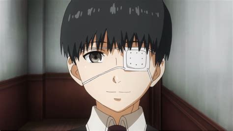 An Anime Character With Short Black Hair And Glasses On His Face