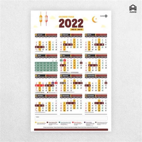 Jual Jual Kalender Puasa Sunnah 2022 I Komplit I A3 Murah Di Lapak