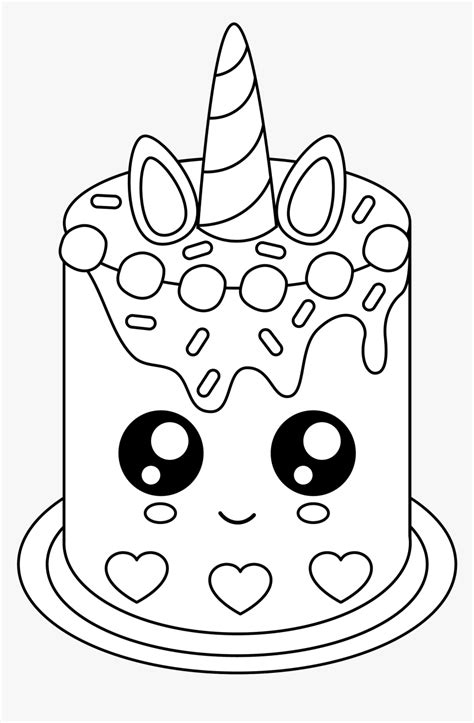 Supercoloring.com is a super fun for all ages: Unicorn Cake Coloring Pages , Transparent Cartoons - Cute ...