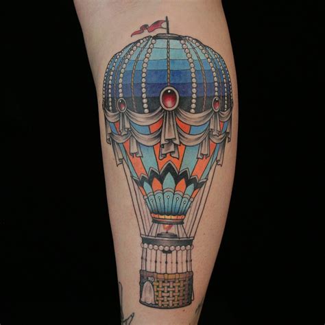 Technicolor Hot Air Balloon Tattoo By Daniel Silva Air Balloon Tattoo