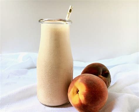 Peaches And Cream Protein Smoothie Zesty Olive Simple