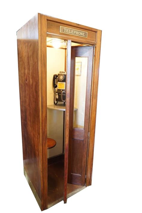 Stately 1930s Bell Telephone Wooden Phone Booth Phone Booth