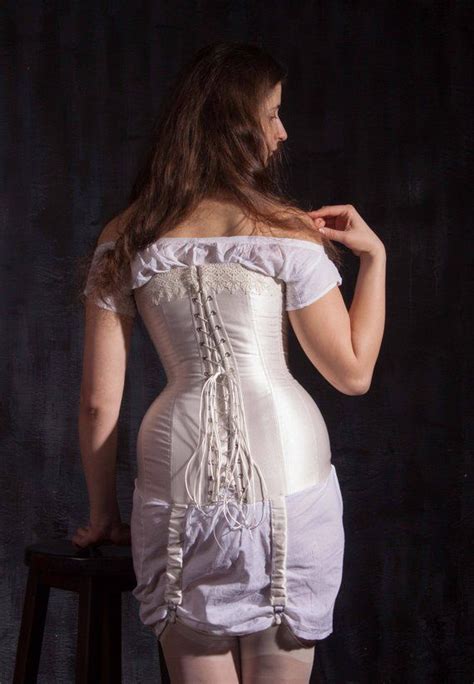 The Two Layered 1910s Corset Will Fit Good For A Curvy Figure It Has Stiff Face Fabric Layer