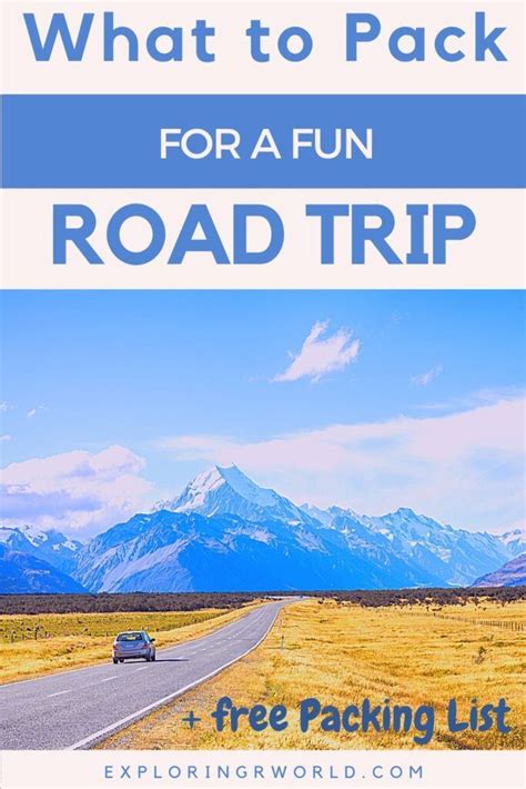 What To Pack On A Road Trip Includes Road Trip Essentials And Items For