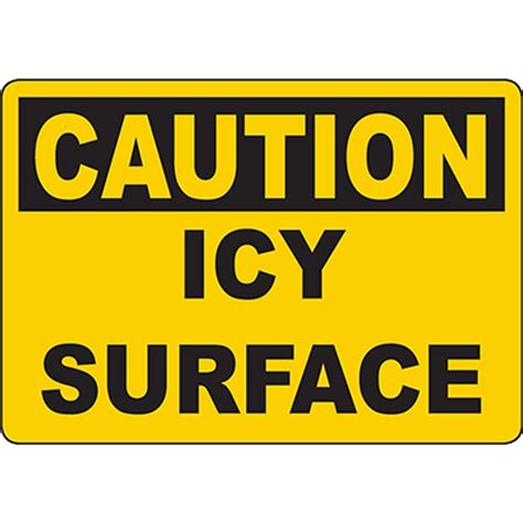 Caution Icy Surface Sign Graphic Products