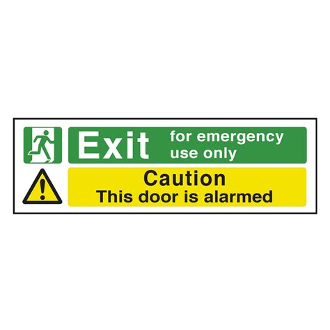 Emergency Only Fire Exit Door Alarmed Fire Exit Sign