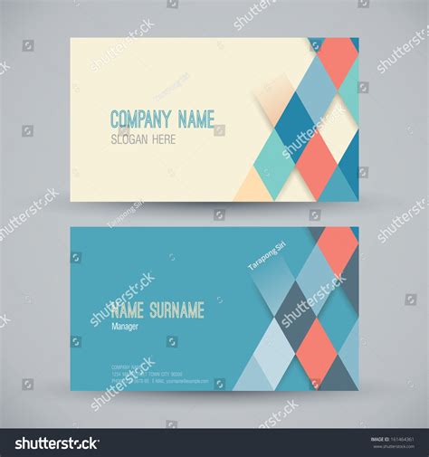 Creative business card design and name card, simple clean template vector illustration, layout in rectangle size. Name Card Design Template Business Card Stock Vector ...