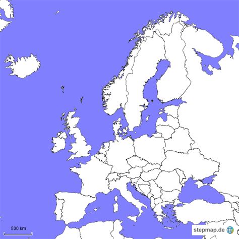 Die datei auf din a4 ausdrucken. Europakarte Einfach | My blog