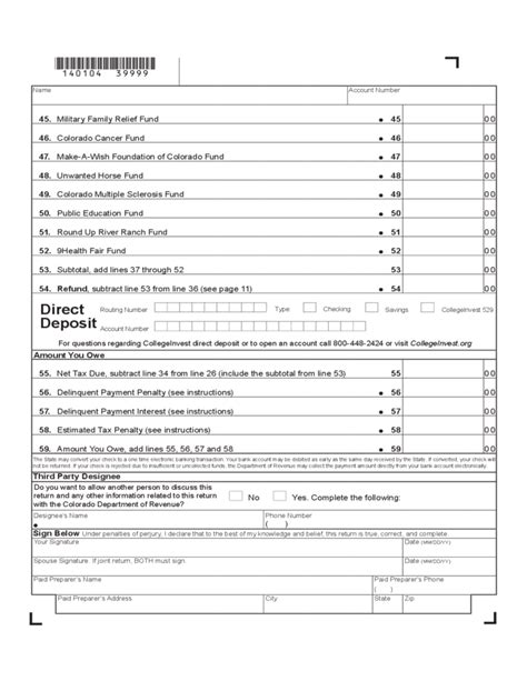 Printable Colorado Income Tax Form 104 Printable Forms Free Online