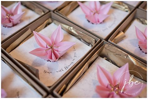 Origami Flower Wedding Invites Jb Creatives