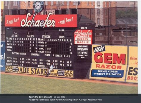 Brooklyn Dodgers Ebbets Field Replica Scoreboard Vintage Etsy