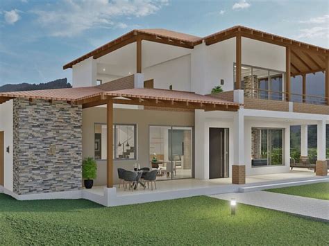 Diseño casa campestre Altos de Aragón 25x20 43 M2 planos disponibles