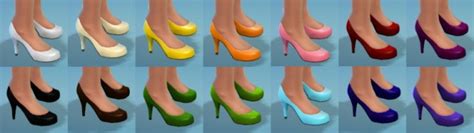 14 High Heel Recolors At The Simsperience Sims 4 Updates