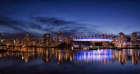 Fondos De Pantalla Canadá Costa Vancouver Noche Ciudades Descargar Imagenes