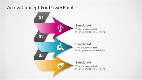 Free 3 Steps Arrows Diagram For Powerpoint