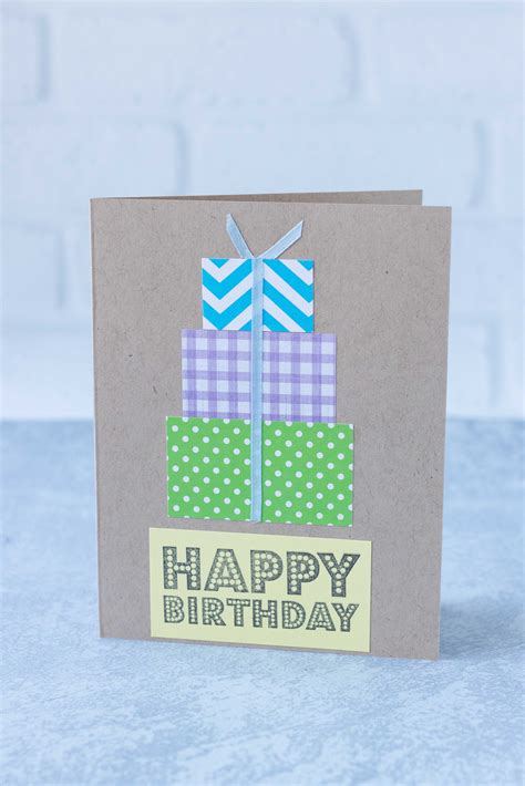 10 Simple Diy Birthday Cards 11 A Rose Clearfield Washi Tape Candles