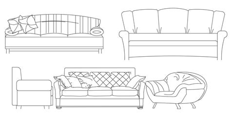 In This Cad Block Drawing Three Different Types Of Sofa Set Blocks Are