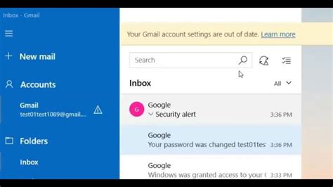 Fix Windows 10 Mail App Error Your Gmail Account Settings Are Out Of