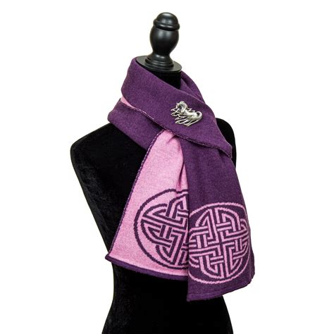 Reversible Celtic Knot Scarf Merino Wool The Celtic Knot