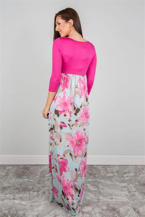 Peaceful Paradise Maxi Dress Hot Pink The Mint Julep Boutique
