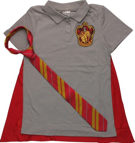 Novelty And More Grey Harry Potter Gryffindor Caped Polo With Tie Juniors