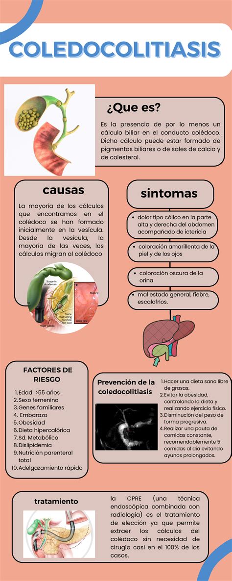 Infografia Infograf A Acerca De La Coledocolitiasis