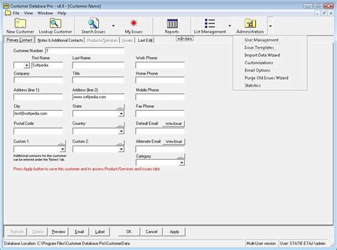 Customer Database Pro Multi User Download Free With Screenshots And