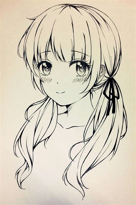 A Drawing Of A Girl With Long Hair