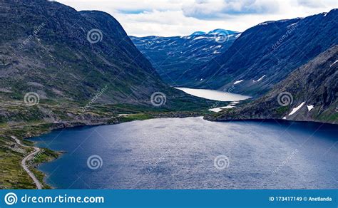 Djupvatnet Lake And Road To Dalsnibba Norway Stock Image Image Of
