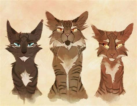 Tigerstar and his sons Рисунки животных Кошачьи картины Кошки воины