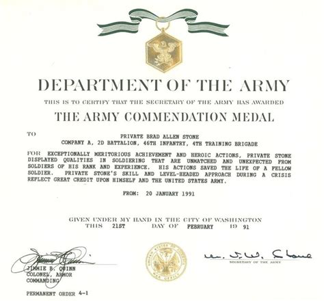 Army Good Conduct Medal Certificate Template 4 Best Templates Ideas
