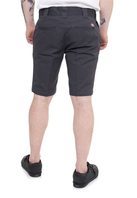 dickies slim fit charcoal grey shorts impericon en