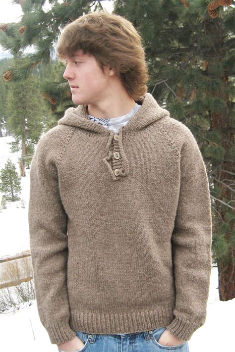 105 Neck Down Hooded Pullover For Men Knitting Pure And Simple